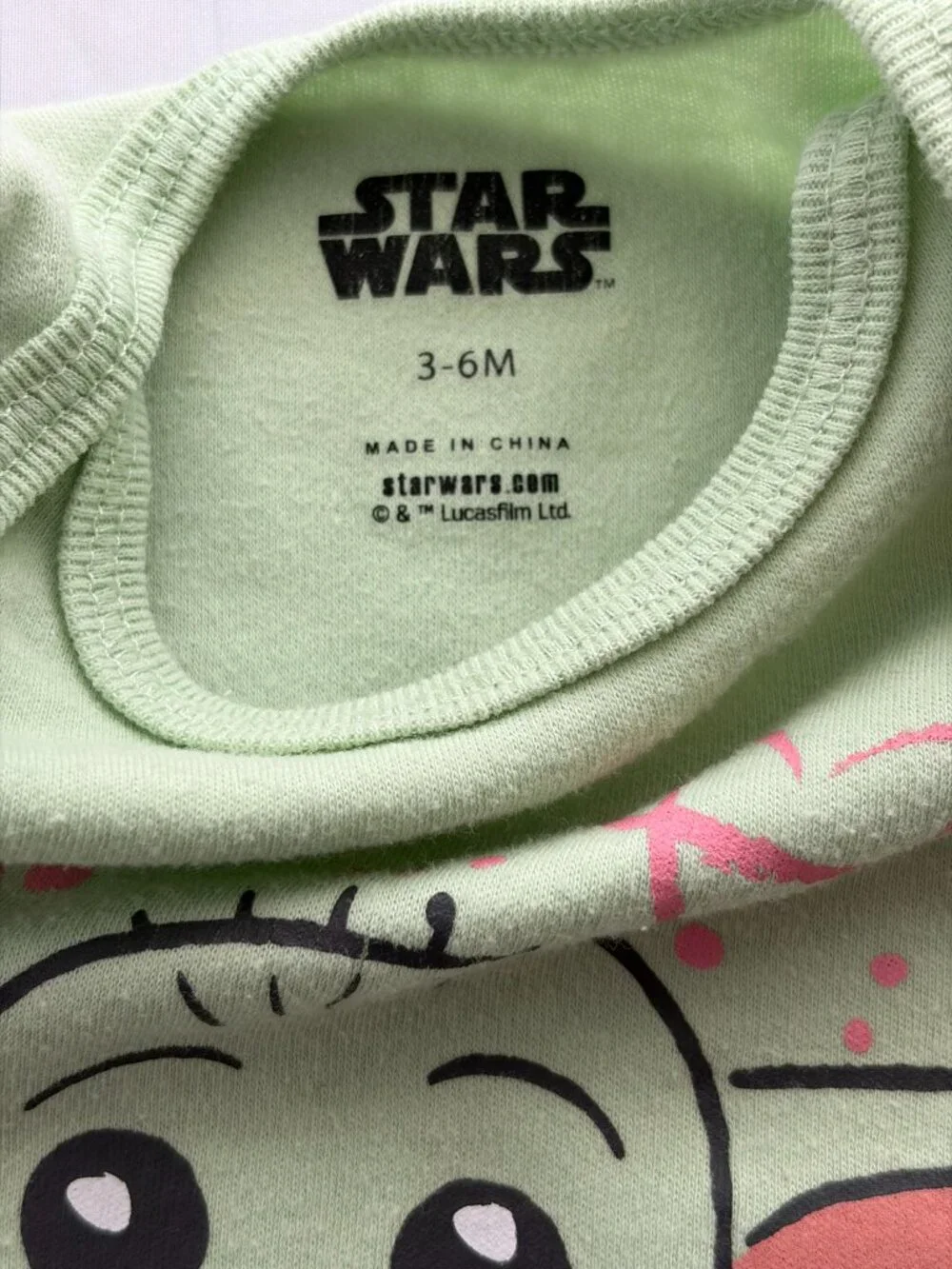 Star Wars Baby Girl Bodysuits 3-6 Months Set of 4 Grogu Leia R2-D2 Yoda Disney